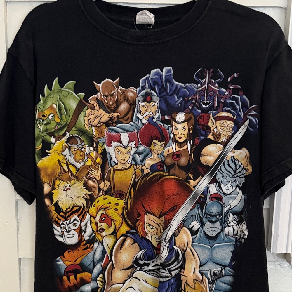 Jerzees Vintage Thundercats Y2K Black Tshirt Medium